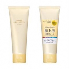 Sữa rửa mặt dưỡng da, tái tạo, phục hồi da hư tổn Shiseido Aqualabel wash EX màu vàng