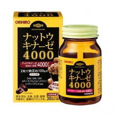 Viên uống Nattokinase 4000FU Orihiro chống đột quỵ hỗ trợ điều trị tai biến